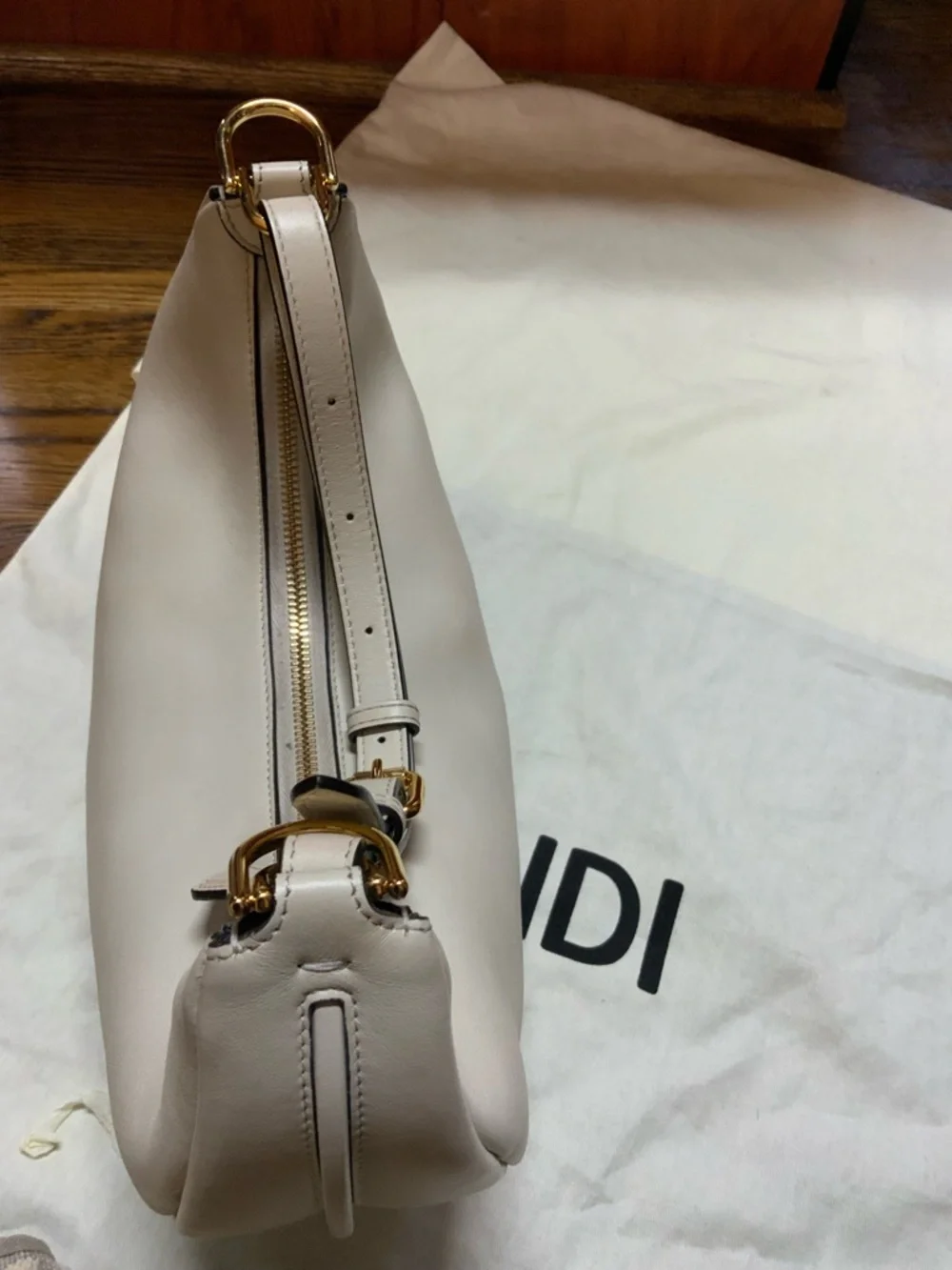 FENDI Fendigraphy Leather Hobo Bag